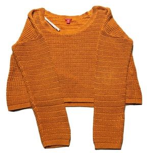 Guess Rust Burnt Orange Knit Long Sleeve Sweater Size XS No Charm Los Angeles